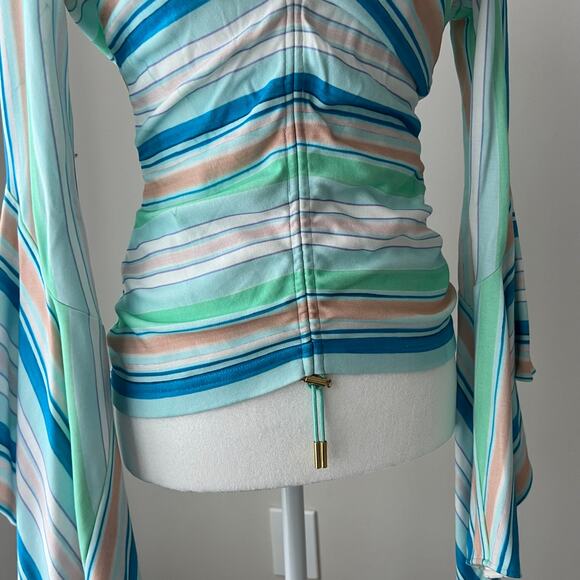 Peter Pilotto Mint Striped Tunic Top - Picture 3 of 8